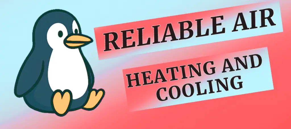 Red and blue penguin logo